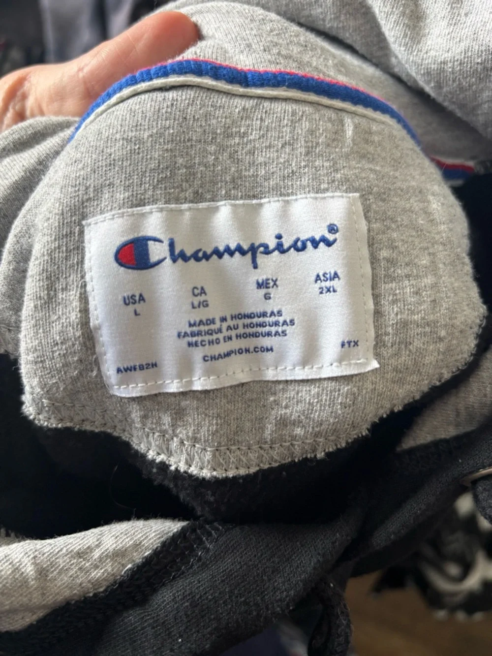 Champion Black Pullover Hoodie with Embroidered Logo - Picture 3 of 3